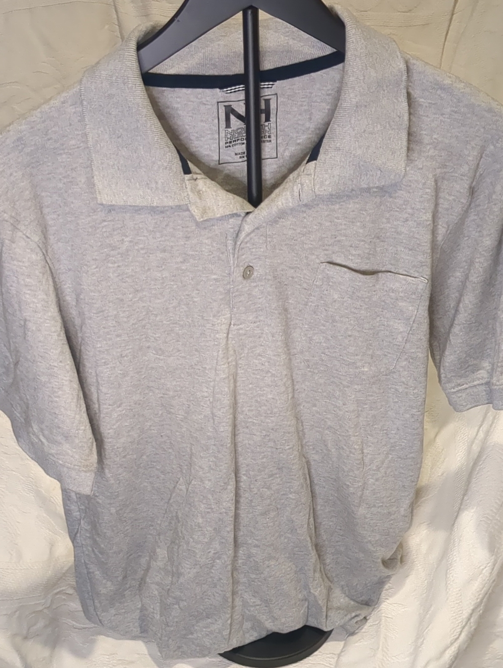 North Hudson Collection Light Heather Gray Polo